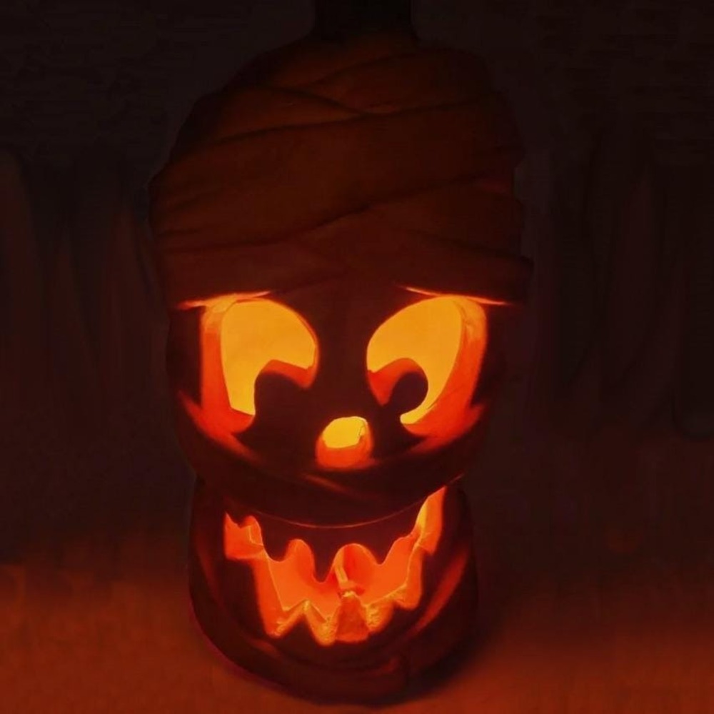 Trendmasters Mummy Pumpkin Jack o Lantern Halloween Haunted House JOL Vintage